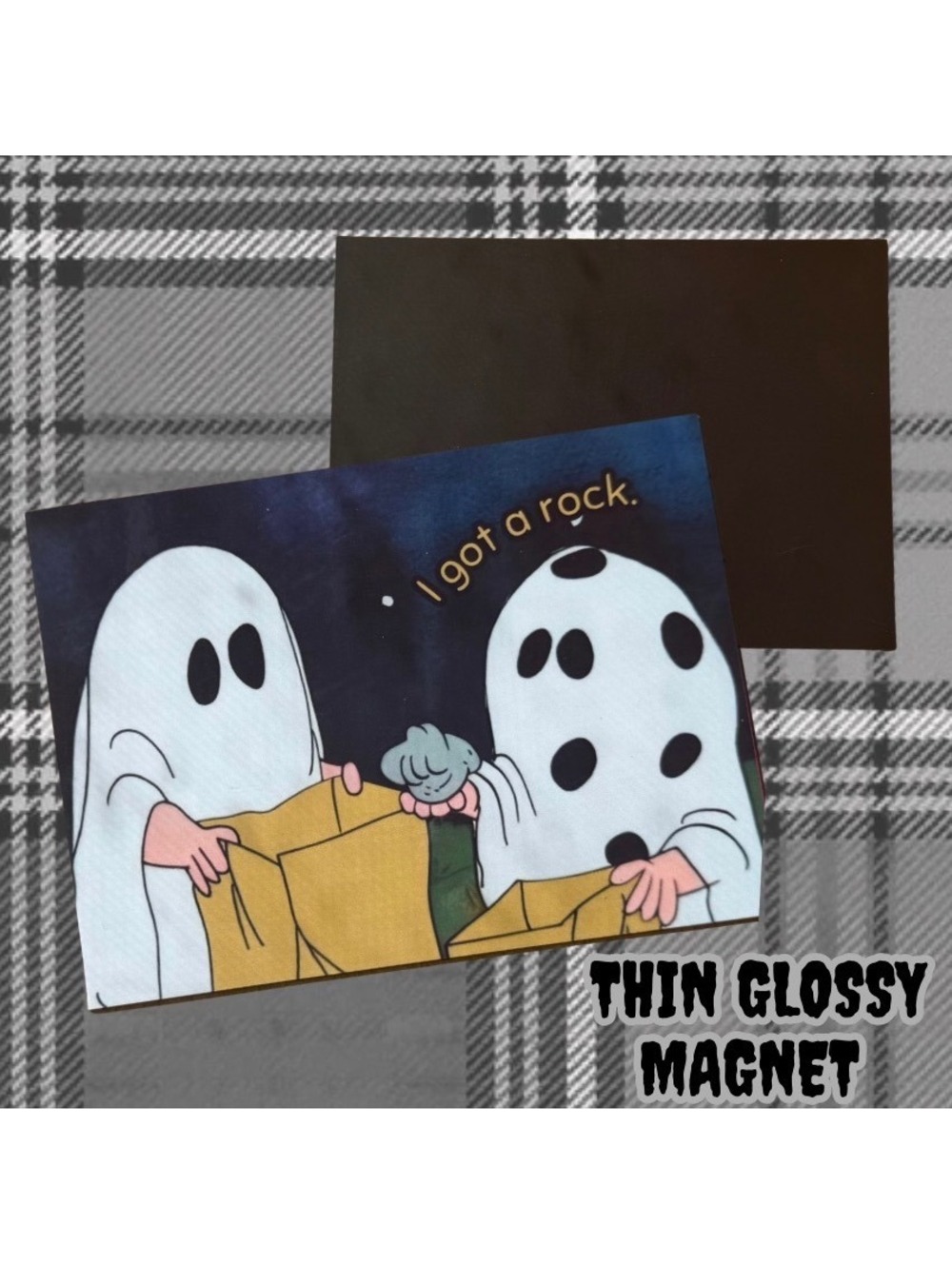 Charlie Brown I Got a Rock Handmade Thin Glossy Magnet